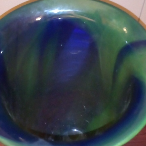 GUC - 12" Marble Like Green Vase - Picture 2 of 7